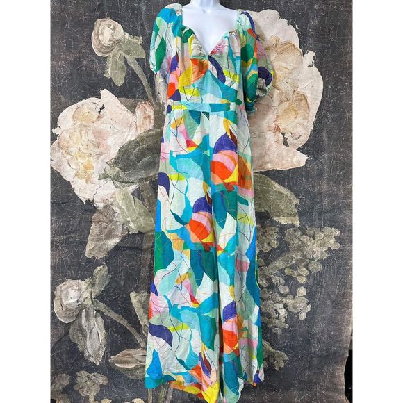 New Anthropologie Ranna Gill Tie-Back Cutout Jumpsuit Size  3x - Picture 5 of 9